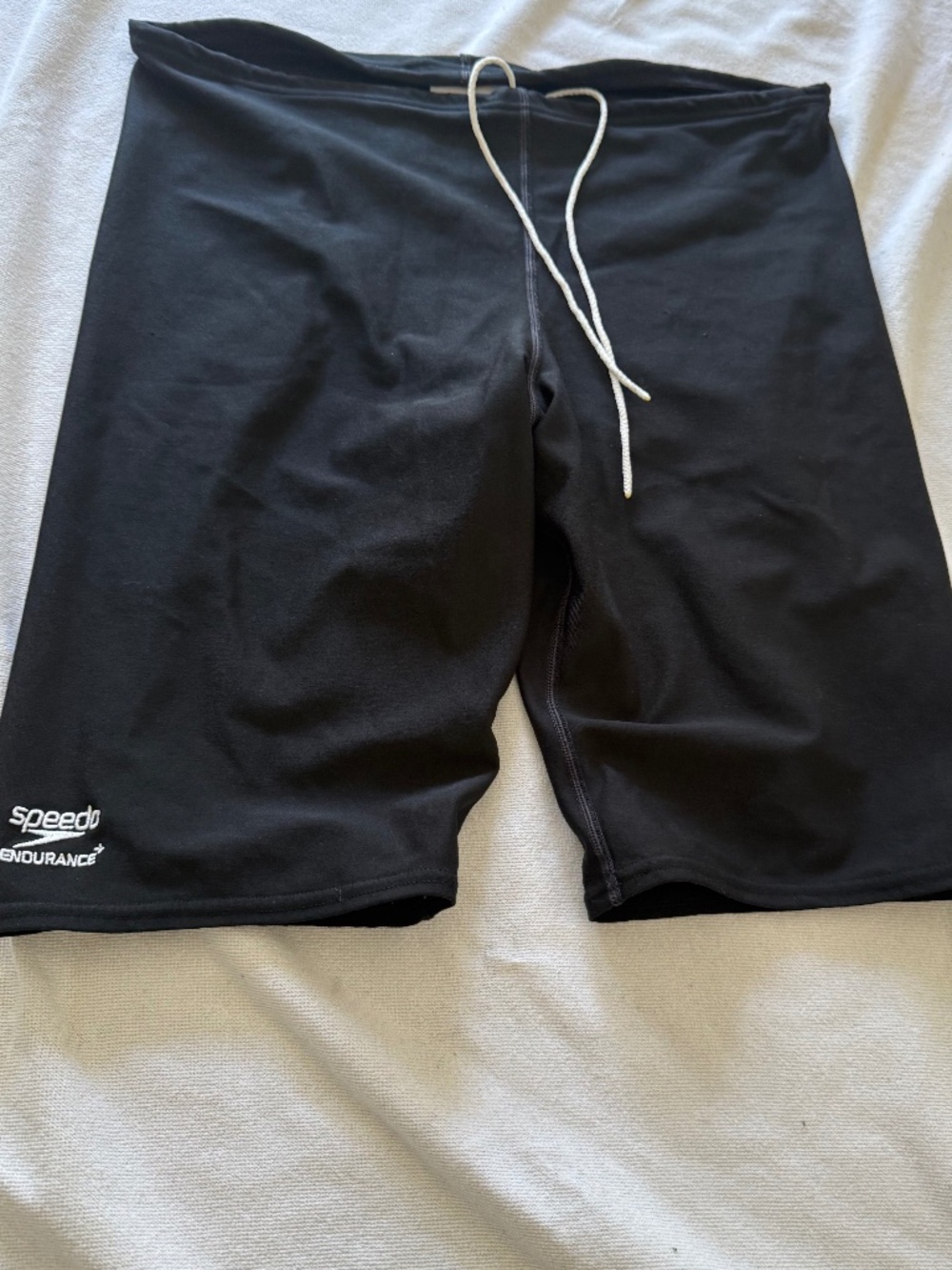 Speedo Men's Solid Jammer Black Swim Bottoms (Size 34)